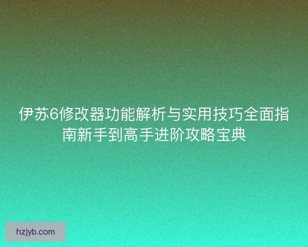 伊苏6修改器功能解析与实用技巧全面指南新手到高手进阶攻略宝典